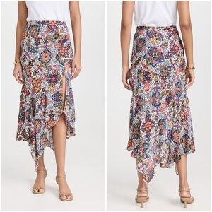 New Veronica Beard Multi Color Mac Midi Skirt 10